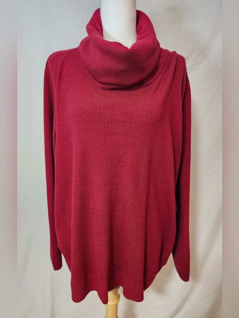 Cyrus Women's Red Cowl Neck Sweater